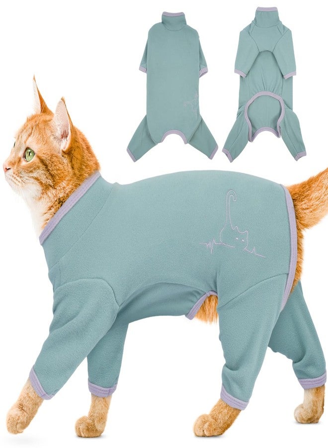 ADNIKIA Cat Pajamas for Cats Only, Sticky Hair Cat Clothes, Sphynx Hairless Cats Sweater, Recovery Suit After Surgery, Prevent Lost Hair Kitten Onesie Shirts Costumes Outfits for Pet - Image 1